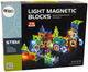 Magnetyczni klocki LeanToys Świecąca zjeżdżalnia dla kulek 75 elementów 14637 (5905515350921) - obraz 1