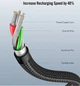 Кабель USB на Type-C Г-образный UGREEN US284 Right Angle (3m, 18W, 3A). Gray - изображение 5