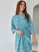 Халат женский летний BARWA garments 0099 M Белый цветочек на бирюзовом (2110000992002) - изображение 6