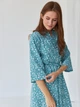 Халат женский летний BARWA garments 0099 M Белый цветочек на бирюзовом (2110000992002) - изображение 7