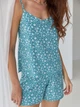 Пижама (майка + шорты) женская из вискозы BARWA garments 0340/313 L Белый цветочек на бирюзовом (2113403133003) - изображение 6