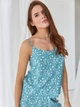 Пижама (майка + шорты) женская из вискозы BARWA garments 0340/313 L Белый цветочек на бирюзовом (2113403133003) - изображение 8