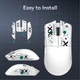 Беспроводная мышка ATTACK SHARK X11 White (Сенсор PAW3311, 65 часов на одном заряде) - изображение 4