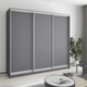 Шкаф-купе трехдверный MebelStar Комбо AL 3ДСП 230x60x210 см Антрацит (MBS-3299) - изображение 1