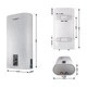 Бойлер Thermo Alliance 30 л плоский вертикальный, мокрый ТЭН 2 кВт (0,8+1,2) DT30V20G(PD)/2 - изображение 2