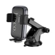 Автотримач для телефону HOCO H79 Vista push-type car holder (center console) Black Metal Gray (6942007647892) - зображення 7