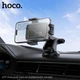 Автотримач для телефону HOCO H79 Vista push-type car holder (center console) Black Metal Gray (6942007647892) - зображення 8