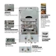Газовый проточный водонагреватель MIXXUS GWH-0510 BASIC GLASS панель из стекла с рисунком колонка газовая дымоходная 10 л/мин (WH0026) - изображение 3