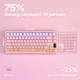 Механічна ігрова клавіатура Aula S75 Pro Pink з TFT-дисплеєм, 2.4G/Bluetooth/Кабель - изображение 9