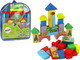 Zestaw drewnianych klocków Lean Toys ze zwierzętami w plecaku (5904665991749) - obraz 1