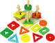 Zestaw drewnianych klocków Lean Toys Układanka zręcznościowa edukacyjna (5904204759434) - obraz 3