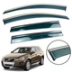 Дефлекторы окон (ветровики) для Volvo XC60 2008-2018 с нерж. хром полоской 4 шт. (HAWK) - изображение 1
