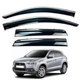 Дефлектори вікон (вітровики) для Mitsubishi ASX 2010-2017 з хром полоскою накладні 4 шт. (HAWK) - зображення 1