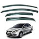 Дефлектори вікон (вітровики) для Ford Focus II 2004-2011 Sedan/HB з нерж. хром полоскою 4 шт. (HAWK) - зображення 1