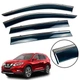 Дефлекторы окон (ветровики) DEFL для Nissan X-Trail T32 III 2013-2021 / Rogue с хром полоской накладные 4 шт. - изображение 1