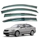 Дефлектори вікон (вітровики) для Skoda Octavia A-5 2004-2013 Sedan/HB з нерж. хром полоскою 4 шт. (HAWK) - зображення 1