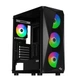 2E Gaming Корпус Aruba G3313W, без БП 1xUSB3.0, 2xUSB2.0, 5x120мм ARGB, VGA 300мм, LCS ready, HUB, TG Side Panel, ATX, чорний - зображення 1