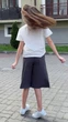 Шорти бермуди для дівчинки TopHat, підліткові, подовжені, графітові, розмір 164 - зображення 3