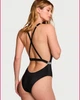 Суцільний чорний жіночий купальник Victoria’s Secret L - изображение 3