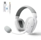 Игровые беспроводные наушники Shark l80 PRO с 2.4G + Bluetooth 5.3, съемным микрофоном, Hi-Fi звуком, для ПК, PS4, PS5, Xbox, телефона White - изображение 1