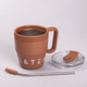 Термочашка Coffee & Tea с трубочкой, коричневая, Аксессуар для напитков, Сохраняет тепло и холод - изображение 7