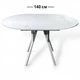 Стол кухонный раскладной RoMax Lite Slide 110x110 см (140x110см) Loft Белая Аляска/Белый - изображение 2