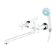 Смеситель для ванной Plamix Sirius-140 White с термопластика белый (со шлангом и лейкой) (PM0637) - изображение 1