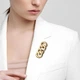 Брошь BROCHE бижутерия из стали Модерн Цепь золотистая BRBF114985 - изображение 2