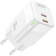 Зарядний пристрій XO CE07 Dual PD 35W GaN lamp display fast Charger - зображення 2