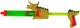 Pistolet na wodę LEAN Toys Dinozaur 40 cm Zielony 13359 (5905323215610) - obraz 1