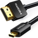 Кабель перехідник micro HDMI to HDMI v2.0 Ugreen HD127 (4K 60Гц, 1 м) - зображення 1