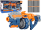 Pistolet LEAN Toys Ray Flame na piankowe strzałki z obrotowym magazynkiem 55 cm 11124 (5905214975852) - obraz 2
