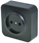Розетка черная накладная, без заземления VIDEX BINERA IP20 (VF-BNS21-BG) - изображение 3