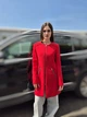 Тренч жіночий однотонний на блискавці весна-осінь Zara Червоний 15809 S (укр 42) - зображення 7