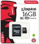 Карта пам'яті Kingston microSDHC 16GB Canvas Select Class 10 UHS-I U1 + SD-адаптер (SDCS/16GB) - зображення 2