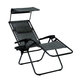 Крісло для відпочинку до 120 кг з козирком LEOBRO Zero Gravity Dark Grey (LB-ZGC-H1-DGR) - зображення 2