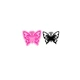 Молд силиконовый Бабочка 80 на 65 на 53 мм розовый - изображение 6