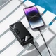 Повербанк павербанк с быстрой зарядкой PD20W HOCO J154A Victorious 20000mAh 2USB + Type-C 22.5W Черный - изображение 6