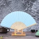 Бамбукове класичне віяло Hand Held Fan Azure - изображение 1