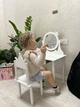Дитячий туалетний столик Корона для дівчинки зі стільцем та висувною шухлядою 60 x 40 х 50 см Білий - зображення 9