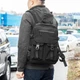 Городской рюкзак мужской Kraft Black 18 л черный тканевый водостойкий с отделением для ноутбука - изображение 10