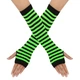 Митенки в узкую полоску черно-салатовые One Size - изображение 1