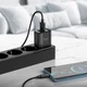 Блок питания Hoco C141A, 2 порта USB-A, 10.5Вт, сетевой адаптер с LED, черный - изображение 4