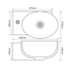 Раковина подвесная Mixxus Premium DIVERSE-1201-R 400х215х140mm с отверстием под смеситель и переливом (MP6506) - изображение 4