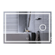 Зеркало Mixxus Premium QUADRO MR20-100x70 с Led Touch, Anti-fog, диммером, регулятором яркости, линзой (MP6622) - изображение 1