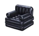 Надувное кресло Bestway 75114 раскладное из ПВХ 191х97х64 см до 100 кг Черный (127-9-75114 BW) - изображение 1