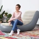 Надувное кресло лежак Bestway 75064 из ПВХ 165х84х79 см с велюровым покрытием до 100 кг Серый (127-9-75064 BW) - изображение 6