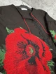 Жіноча вишита сорочка "Мак" 3XL чорний (B2532) - изображение 4