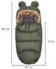 Śpiworek ciepły Springos SB0048 do wózka gondoli na sanki z futerkiem uszkami premium 96 cm Zielony (5907719442327) - obraz 11