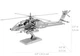 Metalowy 3D konstruktor Fascinations Metal Earth Śmigłowiec szturmowy AH-64 Apache MMS083 (32309010831) - obraz 10